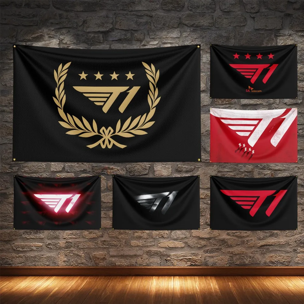 

SKT T1 Esports Flag Polyester Digital Printing LoL Gaming Banner For Decoration