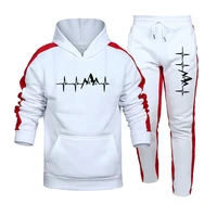 Automne hiver offre spéciale hommes nouvel ensemble de survêtement sweat à capuche et pantalons de survêtement de haute qualité mâle cadran décontracté sport Jogging ensemble 1