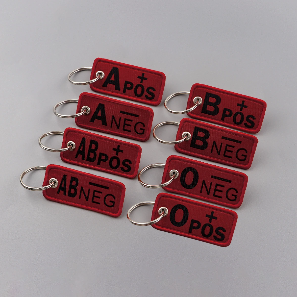 Embroidered Red Key Fob Keychain – Stylish Gift Accessory