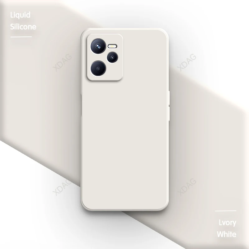 Enhanced Soft Liquid Silicone Square Lens Protection Phone Case - Premium Back Cover in Classic Design
