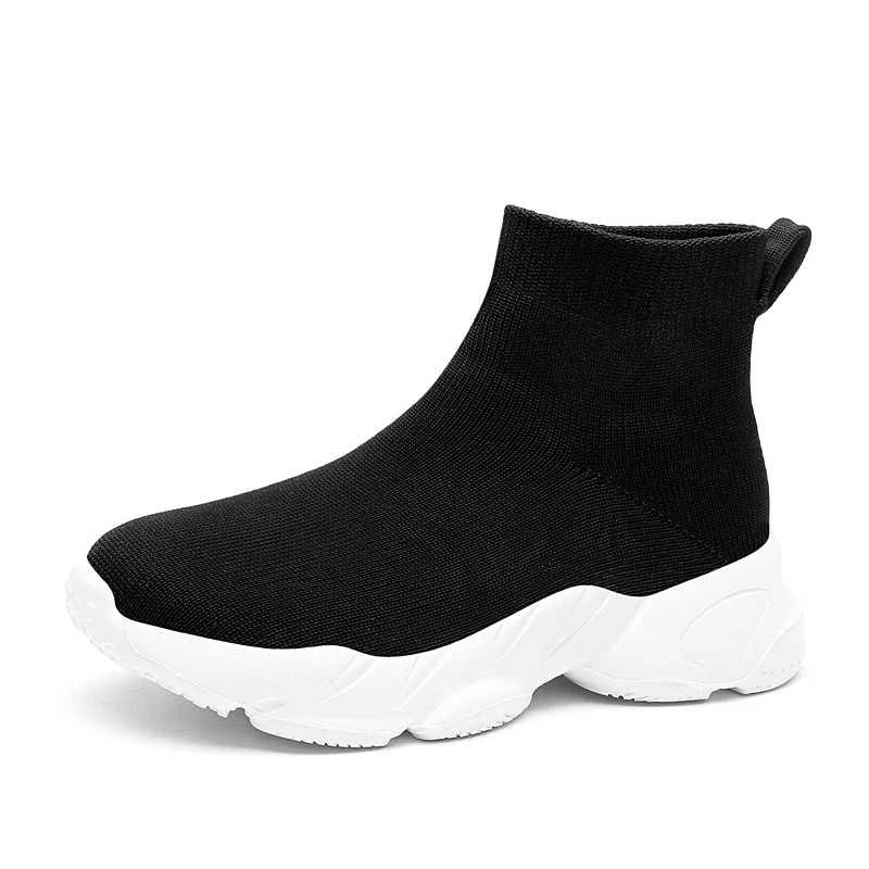 New High Top Comfortable Walking Shoes Boys Girls Breathable Sneakers Kids Children Casual Sports Shoe Socks Loafers Size 27-38