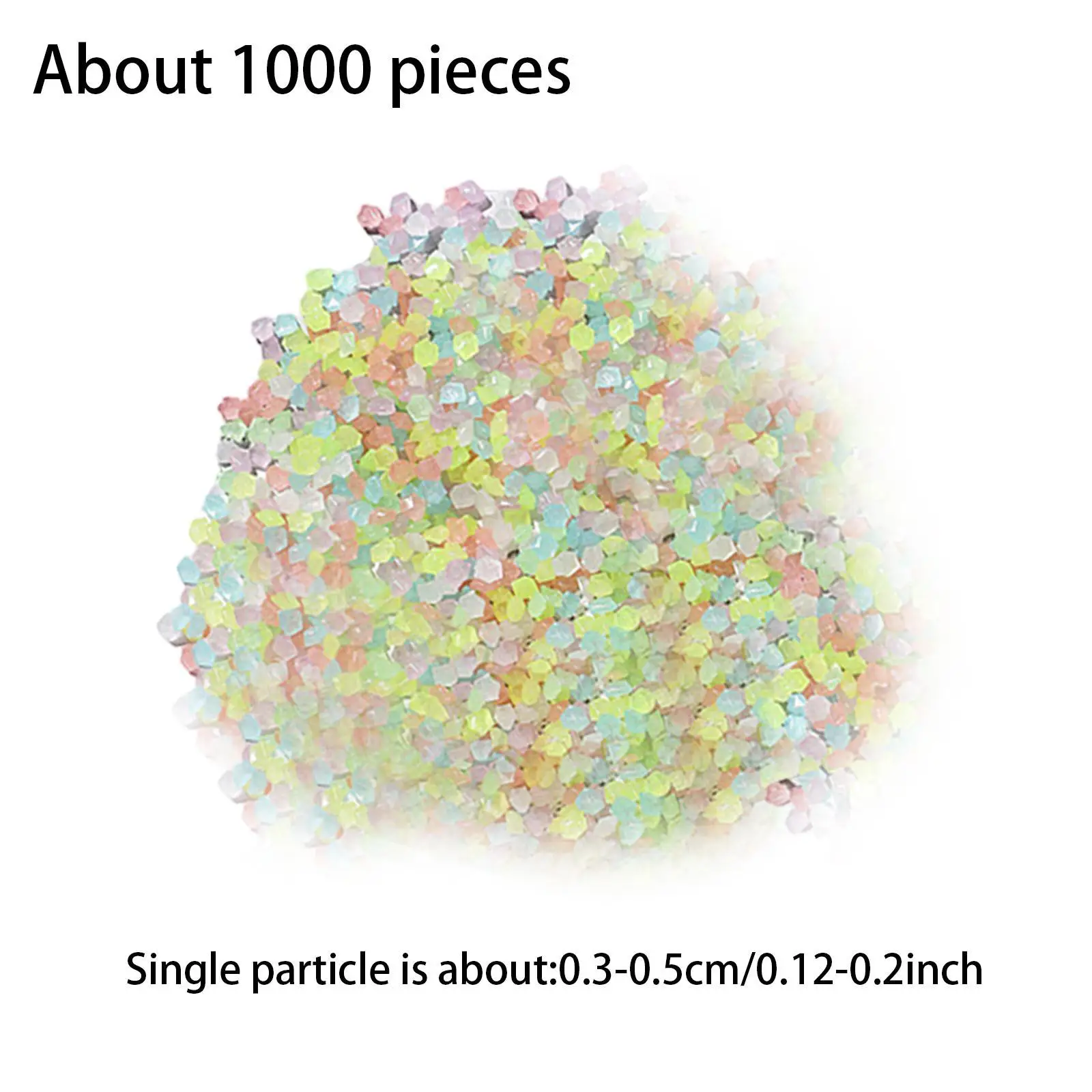 3-5mm Resin Glow in A Dark Pebbles Sand Multipurpose for Yard Aquarium Decor