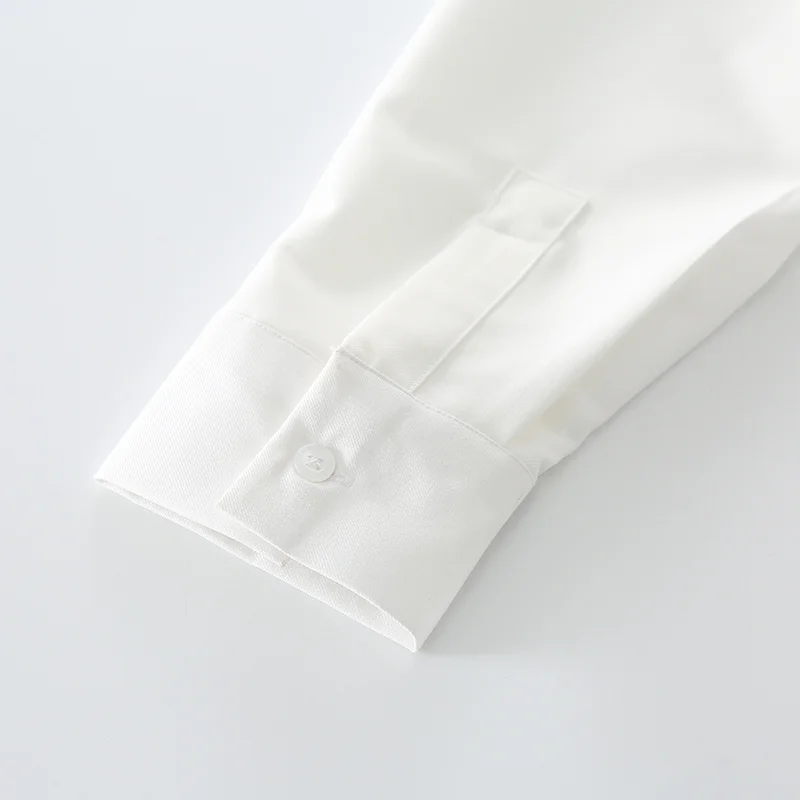 الأولاد الأبيض قمصان طويلة الأكمام القطن الأطفال بلوزة بيضاء حجم 110-180 في سن المراهقة الصبي مرحلة الزفاف حفلة التخرج ازياء