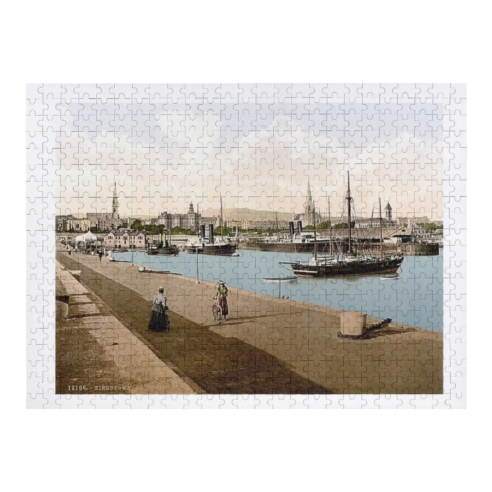 Dun Laoghaire Harbour Jigsaw Puzzle Wood Photo Personalized Custom Gift Puzzle