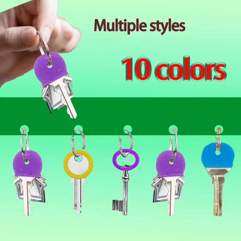 24 X Flexible Key Caps Covers – Easy To Identify Door Keys, 24 Pieces In 8 Assorted Colors – Durable Keycap Covers For Color-Coding - View #2