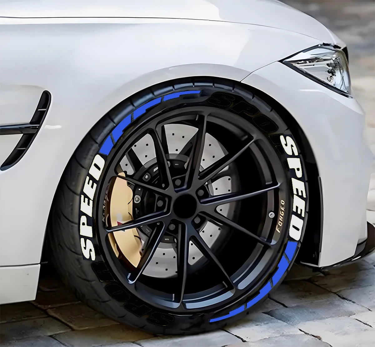 8 stks/partij SPEED Autoband Wiel Stickers Auto Tuning Universele 3D ...