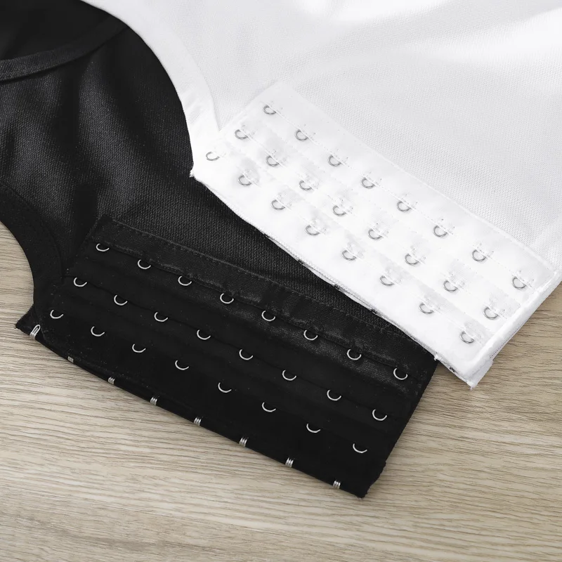 Women's Breathable Chest Breast Binder Side Buckle Short Vest Tomboy Tank Tops Wireless Wrap Bandage Shaping Underwear