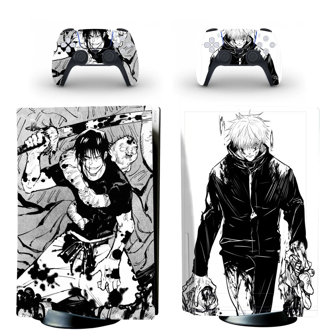 Gamepad Protective Skin Vinyl Decal Skins Game Console Protective Skin Custom Stickers Gamepad Protective Cover Game Controller Sticker Jujutsu Kaisen Gojo Satoru PS5 Disc Skin Sticker Decal Cover For Console Controller