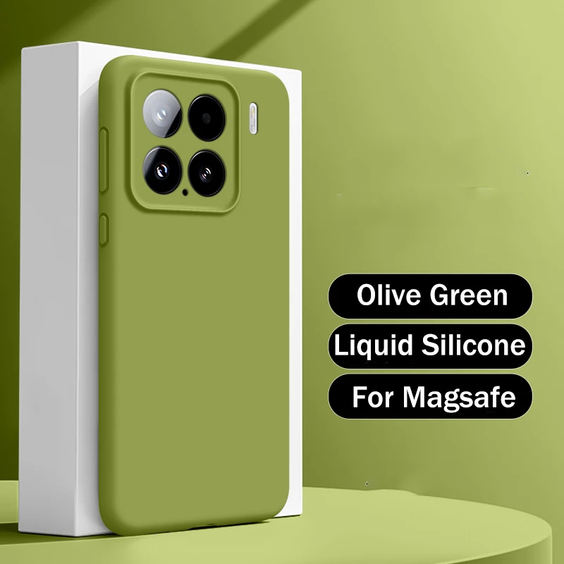 Luxury Liquid Silicone MagSafe-Compatible Matte Soft Magnetic Skin Cover