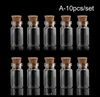 10 pcs 12x24mm Cork Stopper Rainbow Wishing Bottle Small Drift Bottle Glass Jars Decoration DIY Containers Mini Message Vials 1
