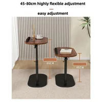 Adjustable Height C Shaped Side Table, 360°Swivel & Flip Top C Shaped End Table for Couch Laptop Stand Coffee Table for Sofa/Bed 4