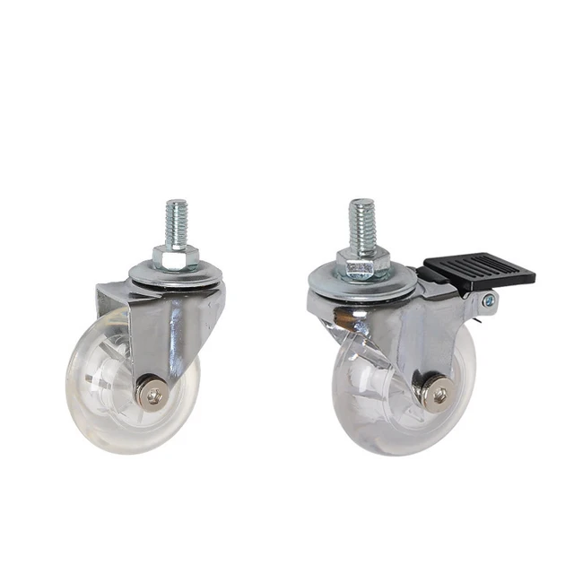 HOLKIE Heavy Duty 3 Inch Locking Stem Caster Wheels, Set Of 4, Black - View #11