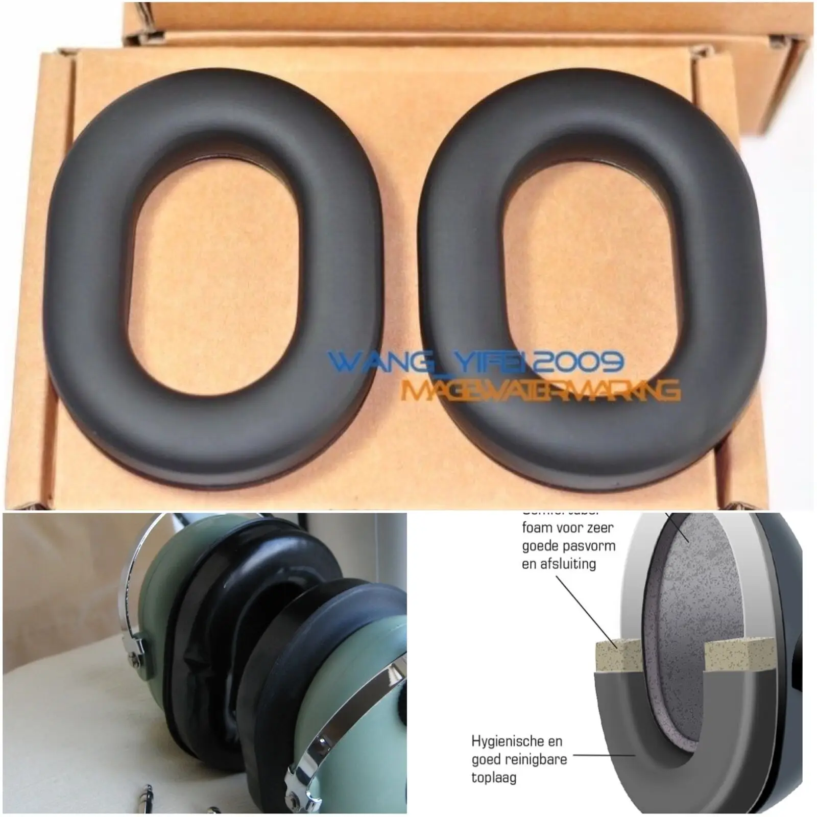 

Soft Foam Cushion Ear Pads For David Clark H10 H20 Aviation Headset Headphone