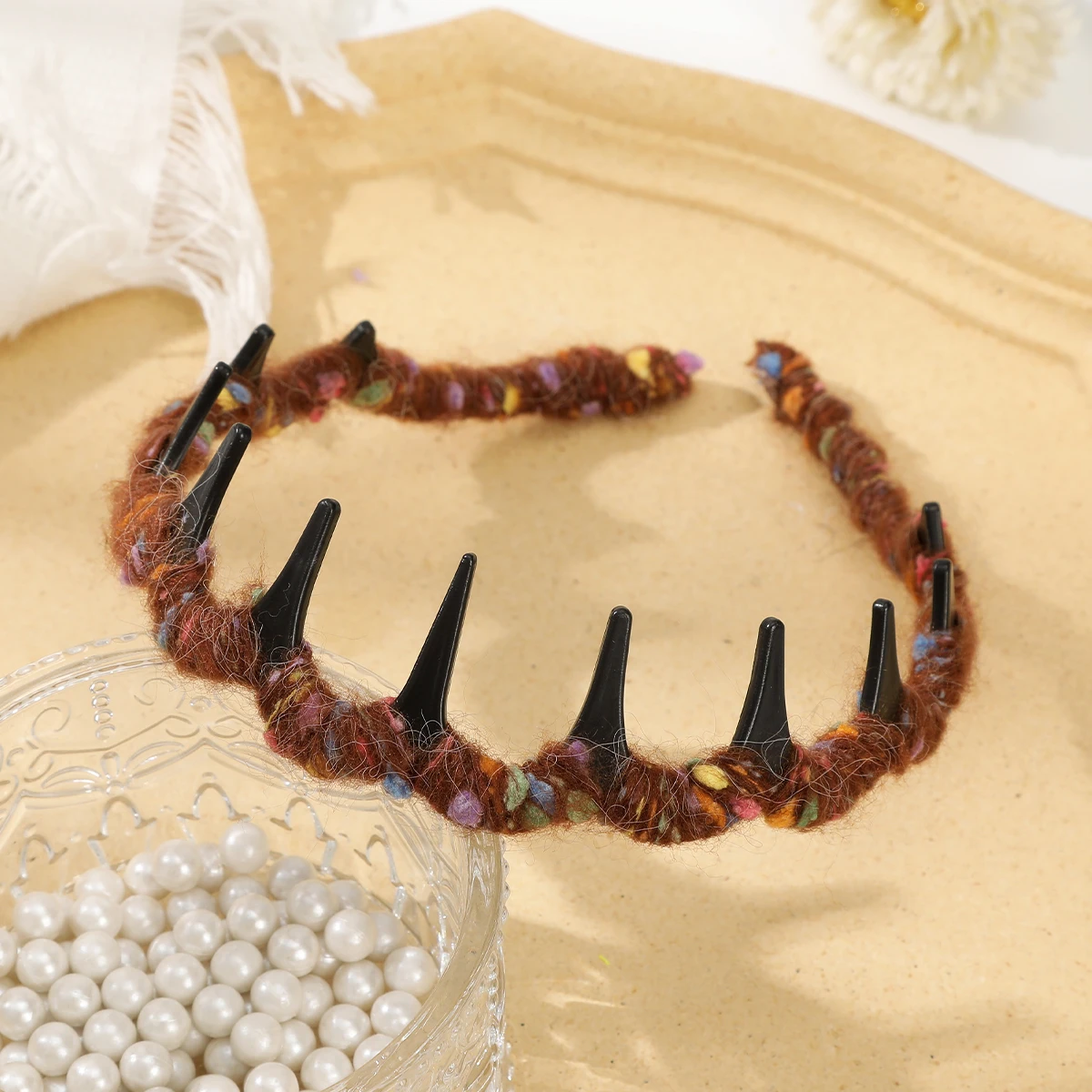 Braided Wavy Headband For Women Autumn Headband Toothed Non-Slip Face Wash Hair Hoops Bezel Hair Band Hair Accessories