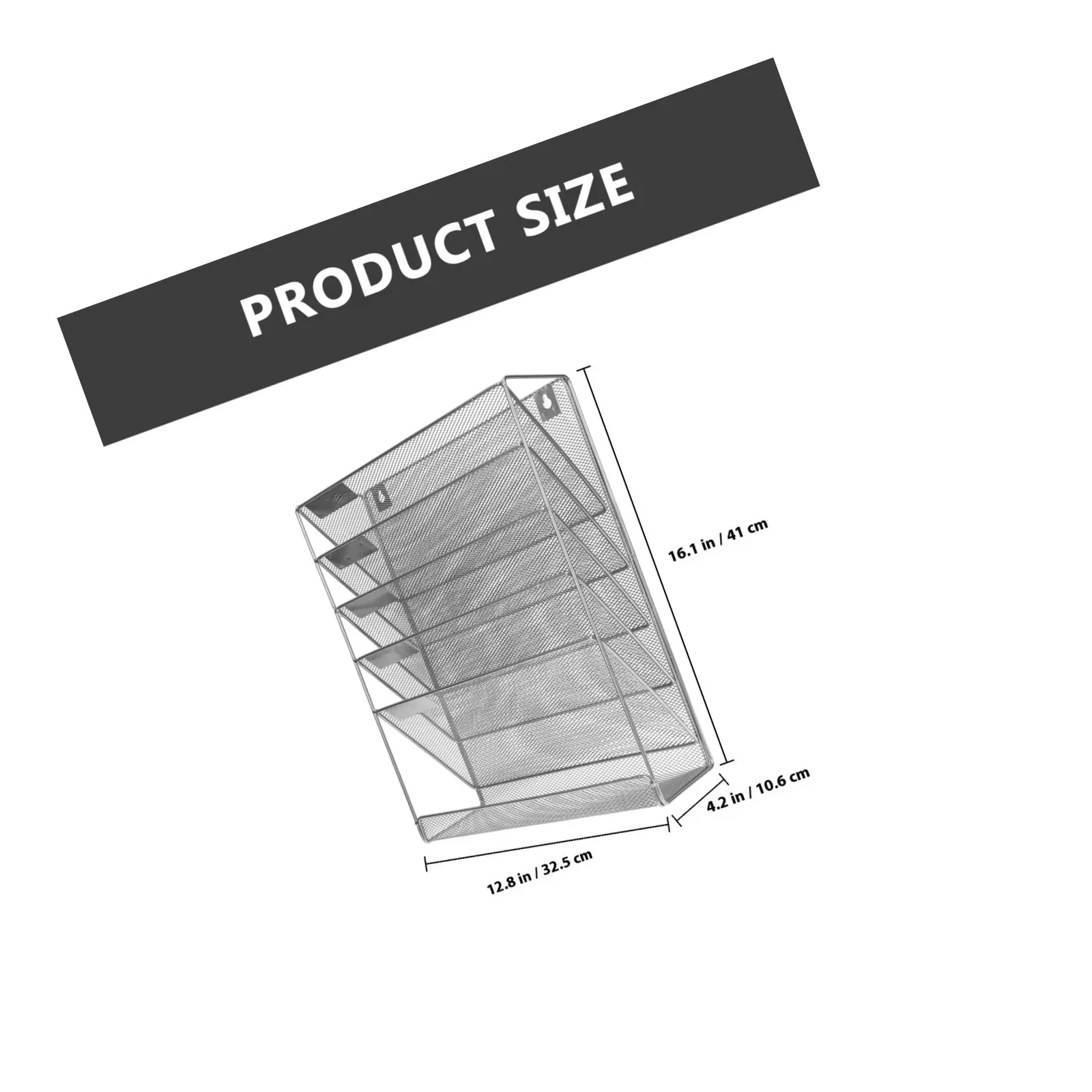 견고한 다층형 벽걸이 파일 정리함, 문서, 파일, 책, 신문, 사무실, 가정, 기숙사용 고급 금속 소재, 벽걸이형