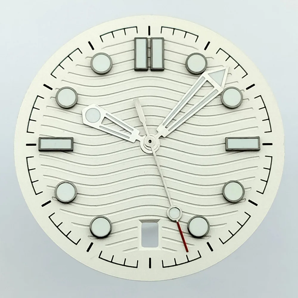 Men's 42mm Mechanical Watch Case with Luminous Dial and Assembled Parts