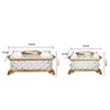 Crystal Glass Tissue Box Golden Brass Transparent Paper Box Household Kitchen Storage Vintage Desktop Tissue Holder Accesorios 6