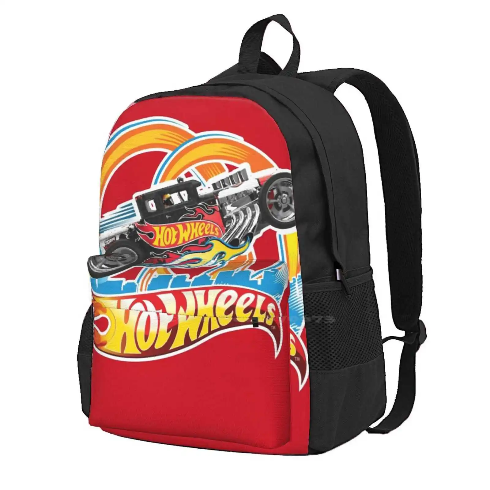 

Hot Sale Backpack Fashion Bags The Hot Wheel Cars Mattle Hot Cars Hot Car Racing Stickera Fan Art Kids Fanart Wheel On Fire