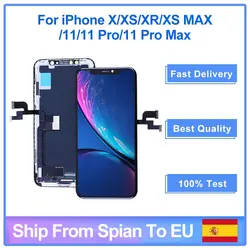 Ensemble écran tactile LCD OLED de remplacement, avec 3D Touch, pour iPhone X Poly XS MAX 11 12 Pro Max