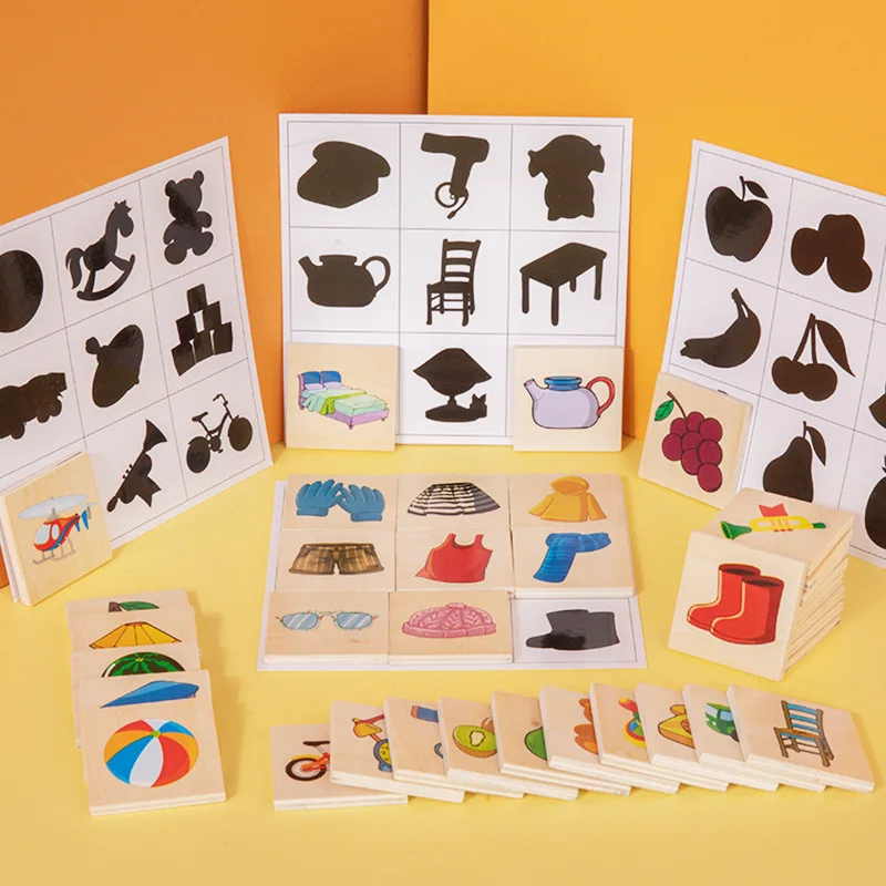 

Children Wooden Games Puzzle Teaching Aids Montessori Early Educational Shape Color Matching Toy Logical Thinking Training Toy