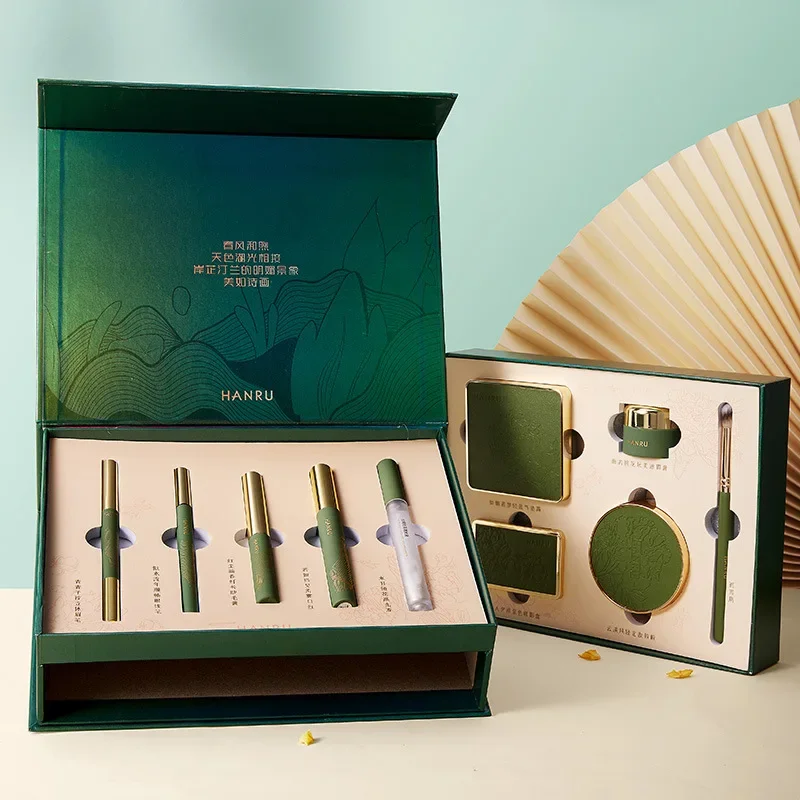 Spring and Jingming Style Makeup Gift Box Lipstick Cushion Foundation Full Set Beauty Set Box Chinese Style Makeup Gift