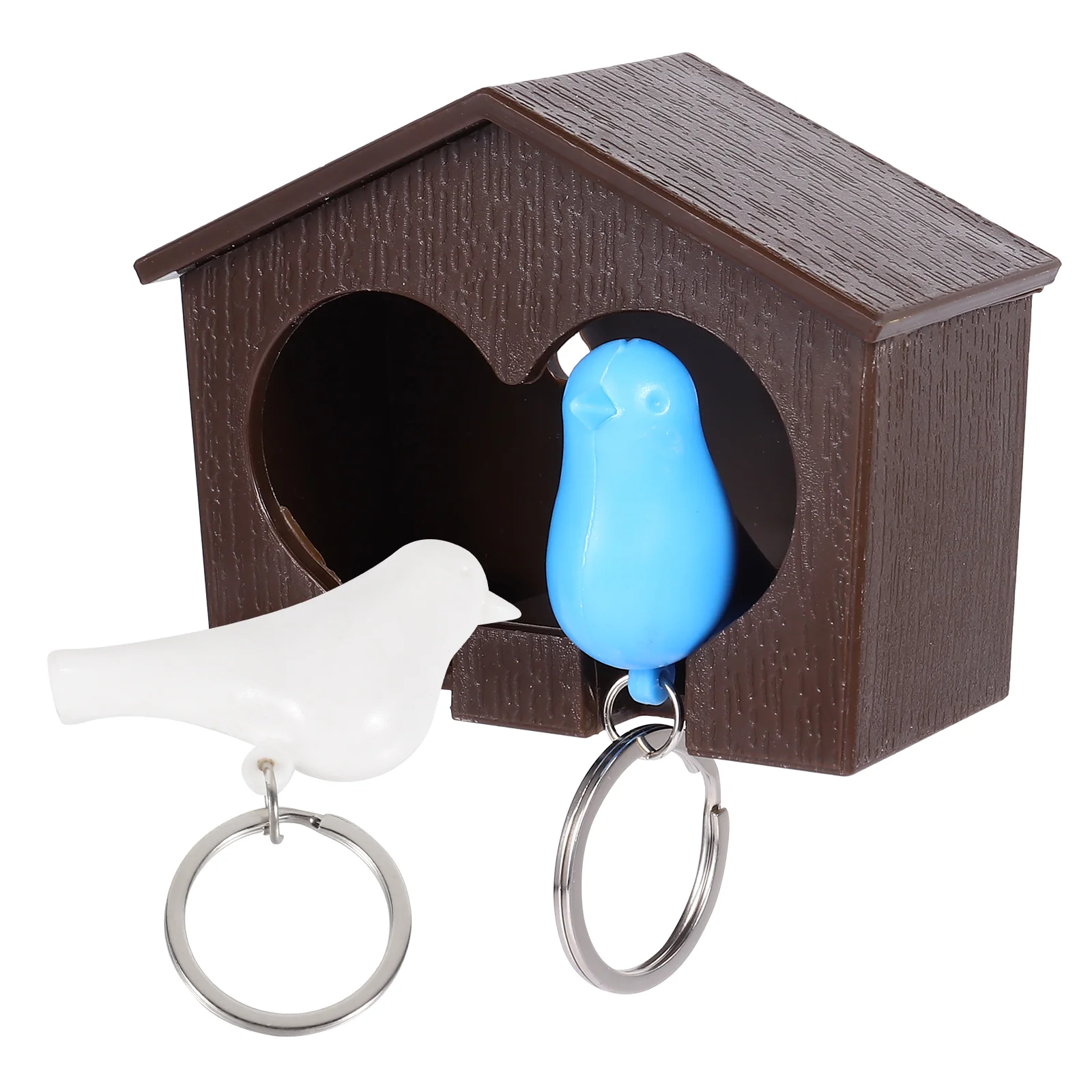 

Key Chain Birdhouse Keychain Holder Ring Rings Wall Decor Home Plastic Hanger Mount Lovers Hooks