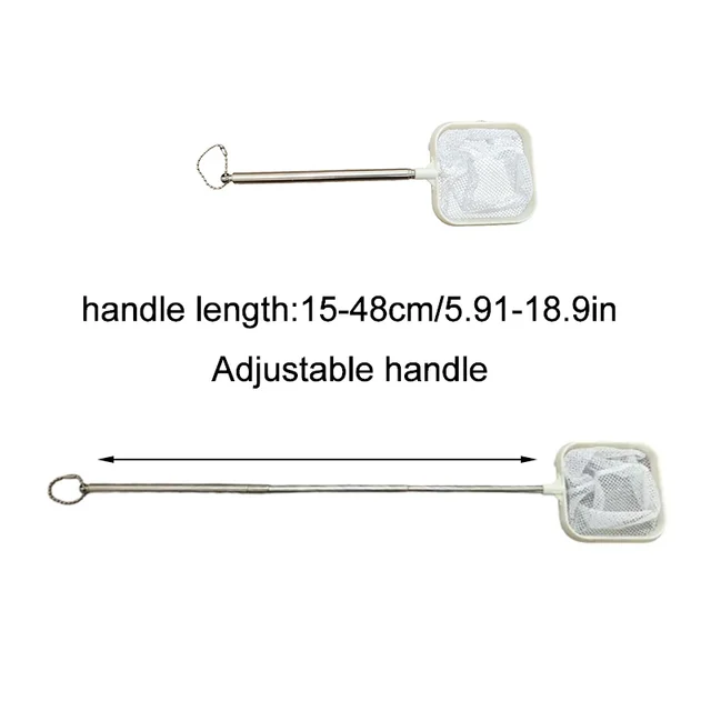 Aquarium Fish Tank Net with Suction Cup Extendable Handle Landing Net Isolation Net for Fish Tank Cleaning Tool Accessories 5