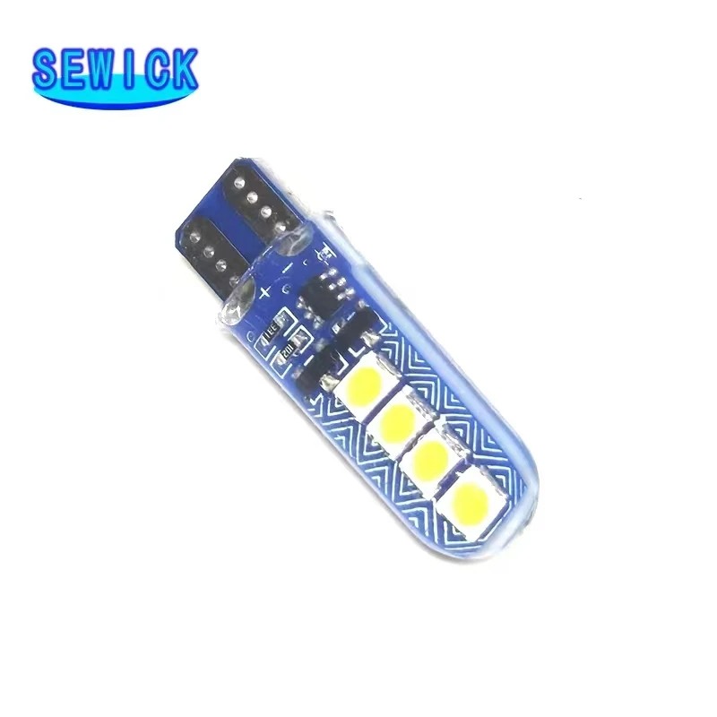 RGB LED Ʈκ ÷ Ǹ  Ʈ, 194 168 3030, 8LED  , Ŭ Ʈ, T10 W5W, 12V, 100 