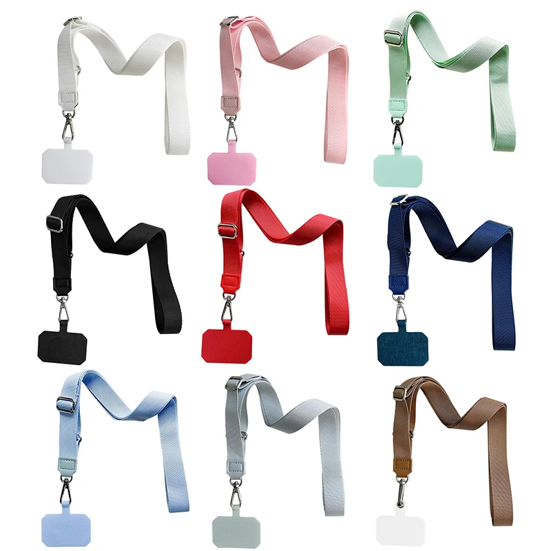 Adjustable Neck Cord Phone Strap with Patch Holder and Lanyard