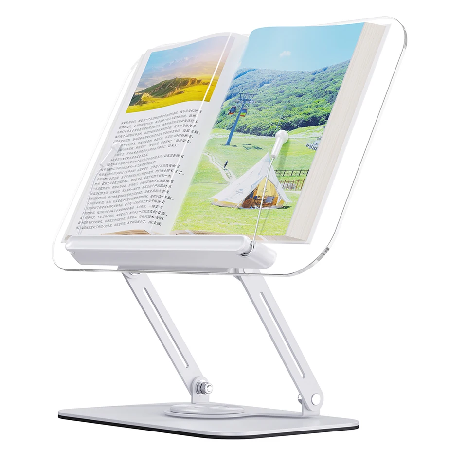 Adjustable Acrylic Desktop Riser for Books and Laptops