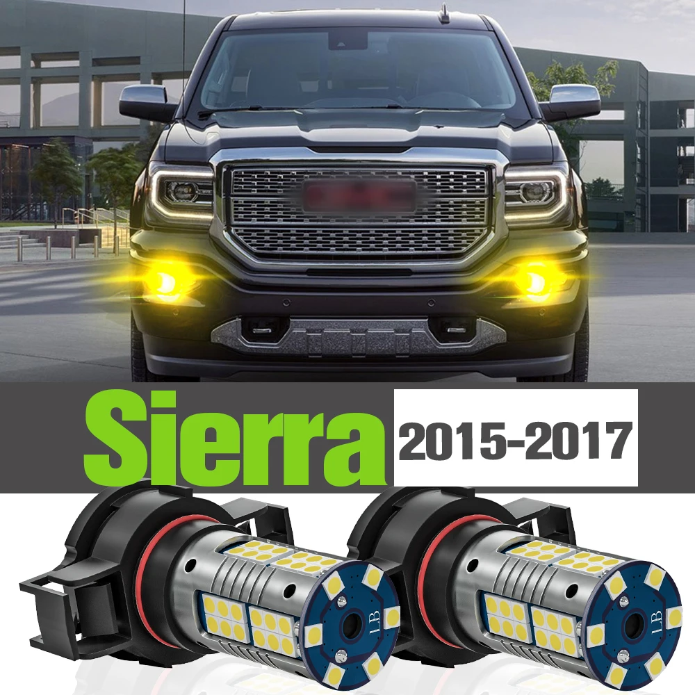 

2x LED Fog Light Accessories Lamp For GMC Sierra 2007-2017 2008 2009 2010 2011 2012 2013 2014 2015 2016