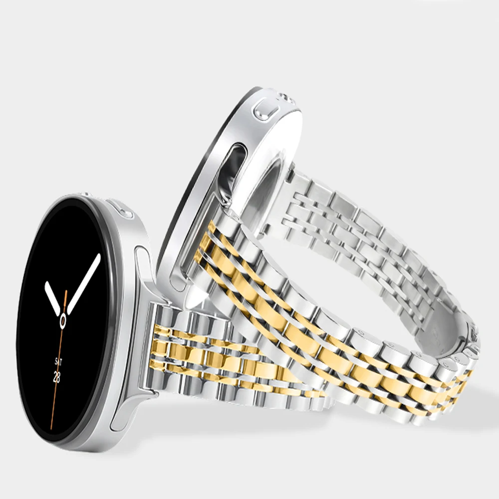 Premium Slim Stainless Steel Metal Bracelet for Smartwatch - 44mm/40mm Strap Accessory