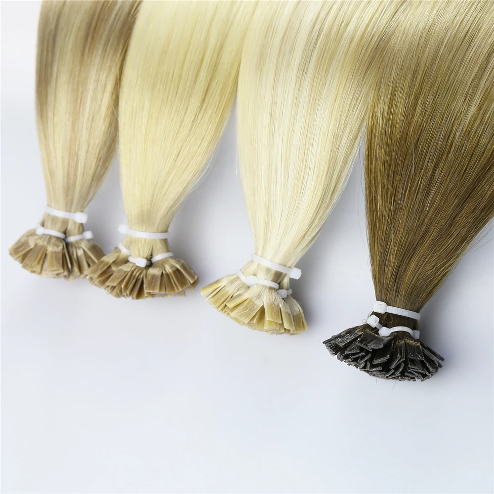 Human Hair Extensions Straight Flat Tip Keratin Capsule 50pcs/Set 12-26inches human hair extension