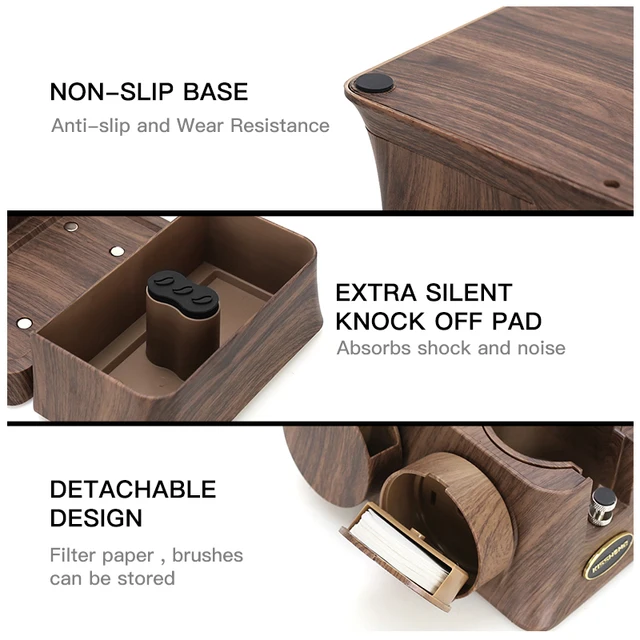 KISSHOME Espresso Tamper Station Knock Box Coffee Portafilter Holder 51mm 54mm 58mm Delonghi Breville Accessories Barista Tools 2