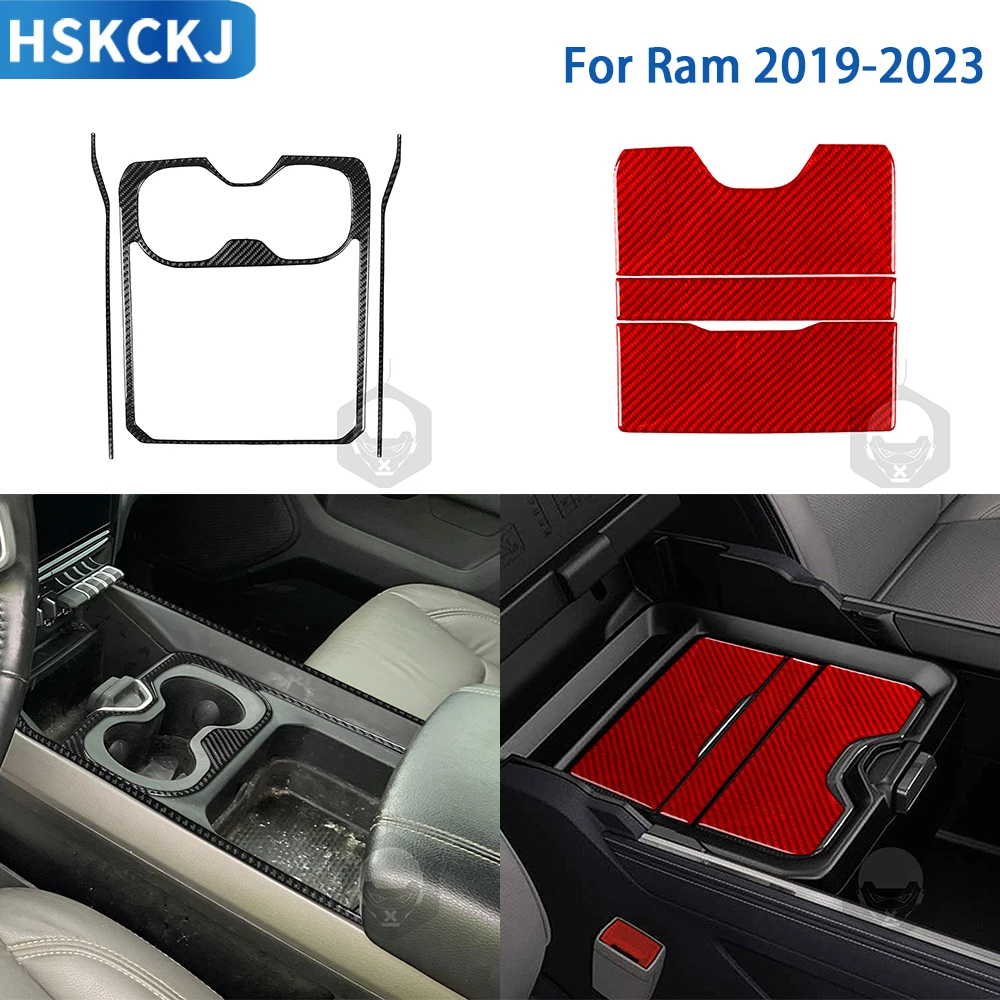 

Аксессуары для Dodge Ram 2019 2020 2021 2022 2023 из углеродного волокна центральный Автомобильный держатель для чашки воды крышка отделка наклейка