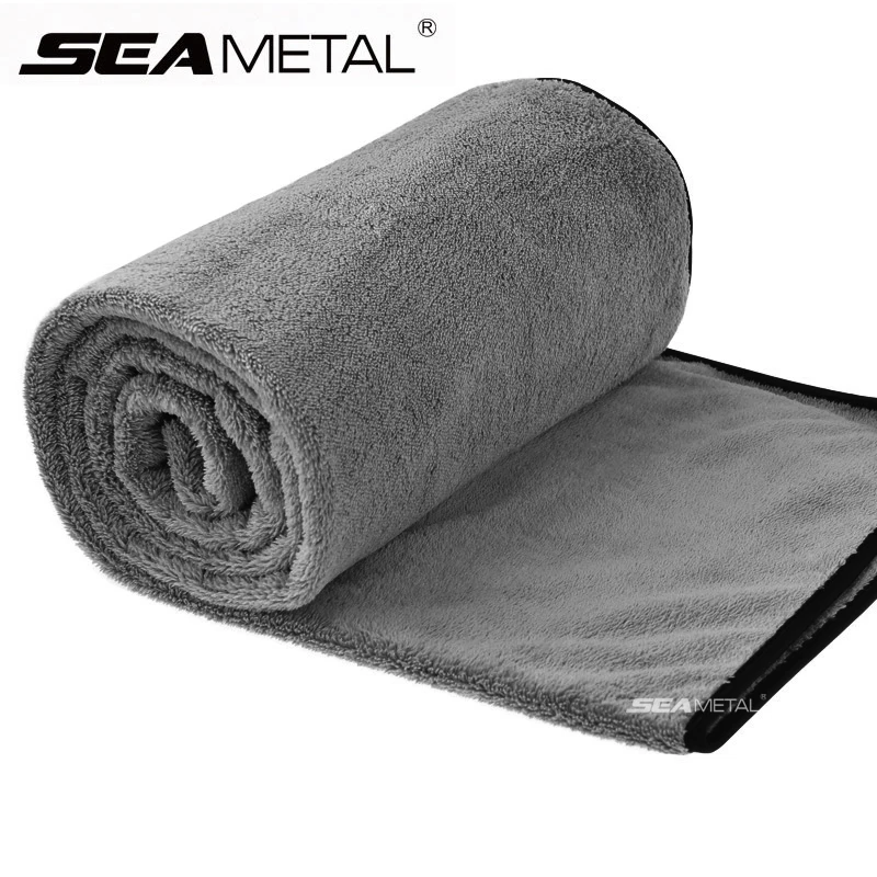 Microfiber Towel Car Wash Towel 100X40cm Lint-Free Car Cleaning Ultra-Soft Drying Cloth Detailing Washing Tools