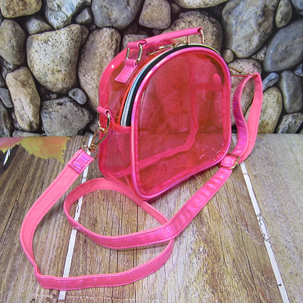 Stylish Laser Transparent PVC Crossbody Bag for Women Mini Jelly Shoulder Purse Perfect for Outdoor and Traveling