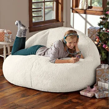 New Big Bean Bag Sofa Bed Pouf No Filling Stuffed Giant Beanbag Ottoman Relax Lounge Chair Tatami Stuhl Floor Seat Furniture