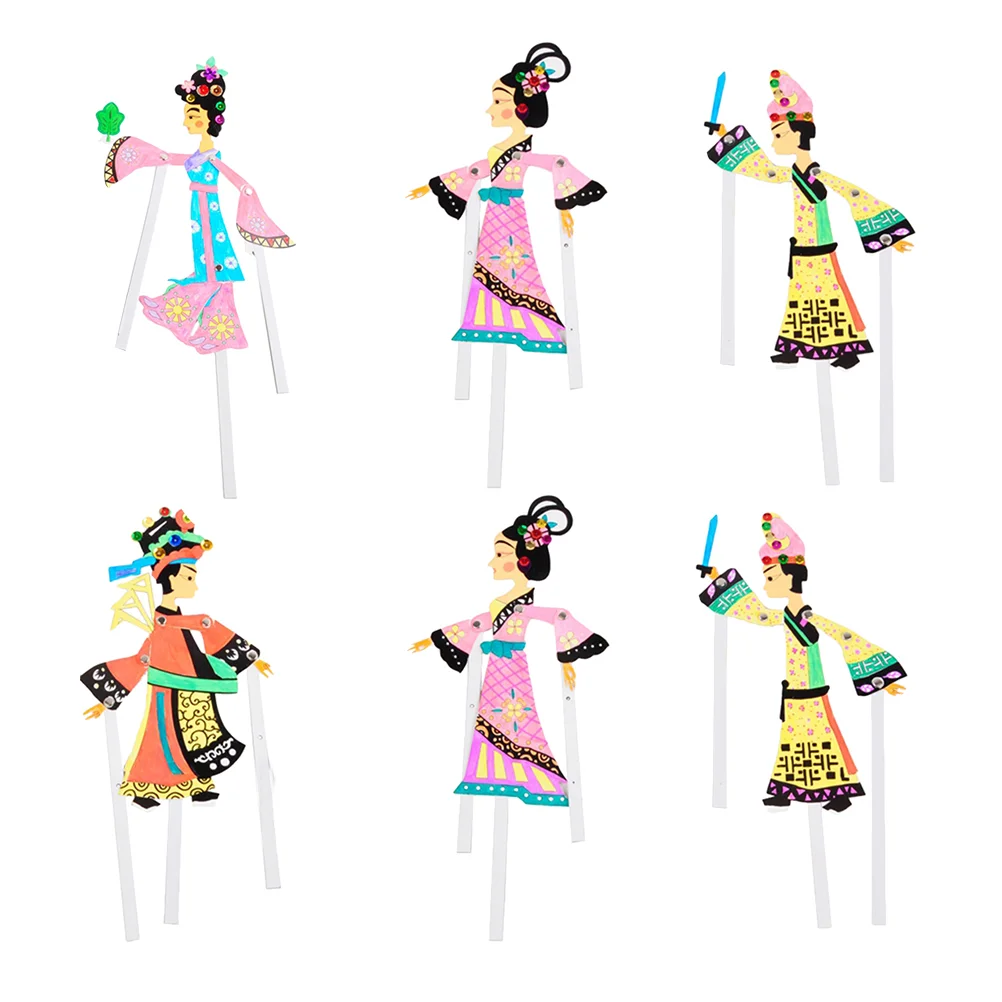 

6 Pcs Toy Adilt Toys DIY Material for Puppetry Puzzle Paper Colored Materials Children Kit Kids Assembly