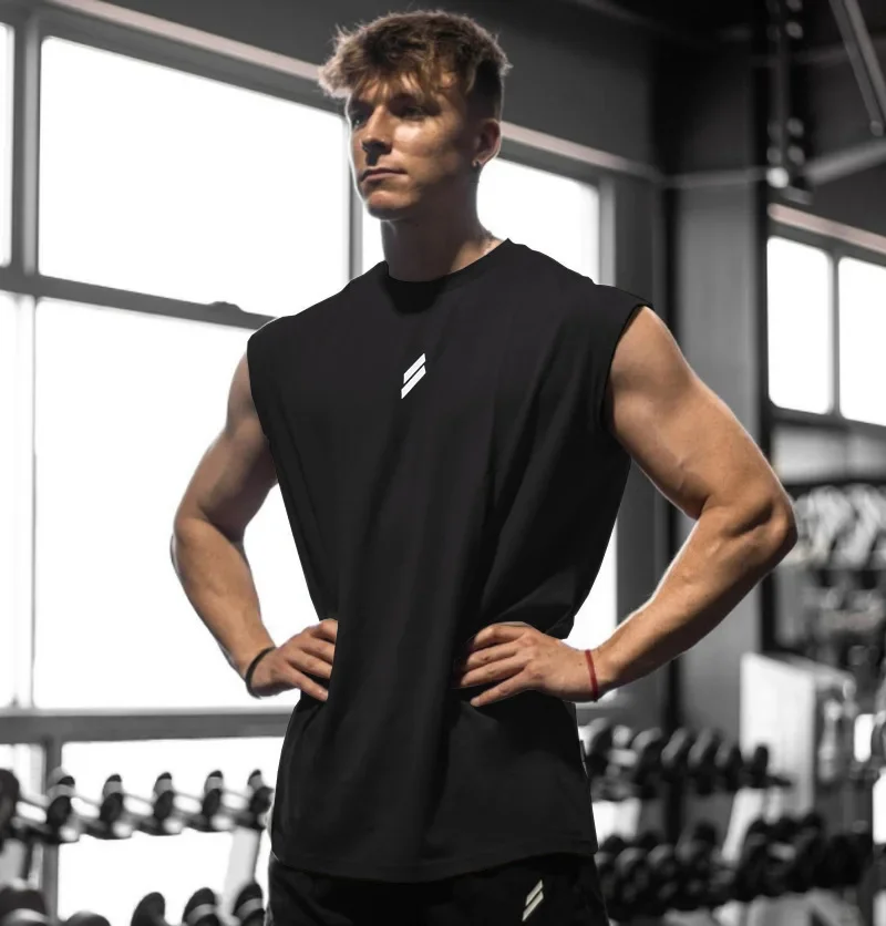 T-shirt sans manches pour hommes, séchage rapide, Fitness, musculation, mode, gilet de basket-ball, maille respirante, débardeur de gymnastique d'été pour hommes