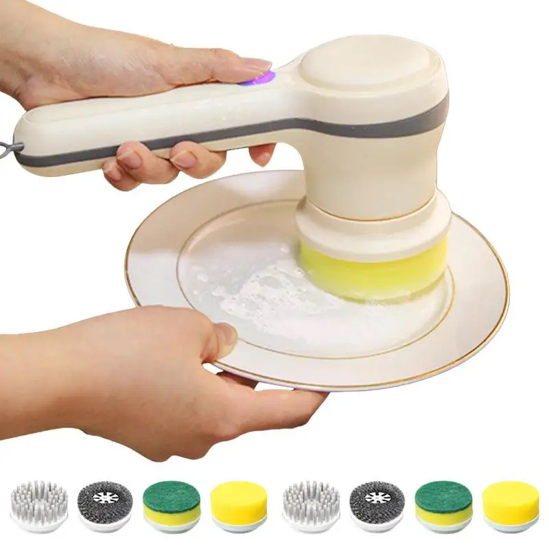 

Вращающийся скруббер, вращающаяся электрическая щетка, мощный портативный беспроводной скребок для душа, Электрический скребок для ванной, плитки, пола