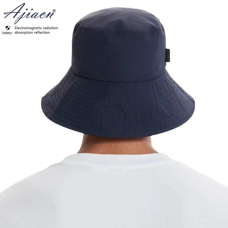 Electromagnetic radiation protective 50% or 100% silver fiber lining fisherman hat unisex Computer, Cell phone EMF shielding cap