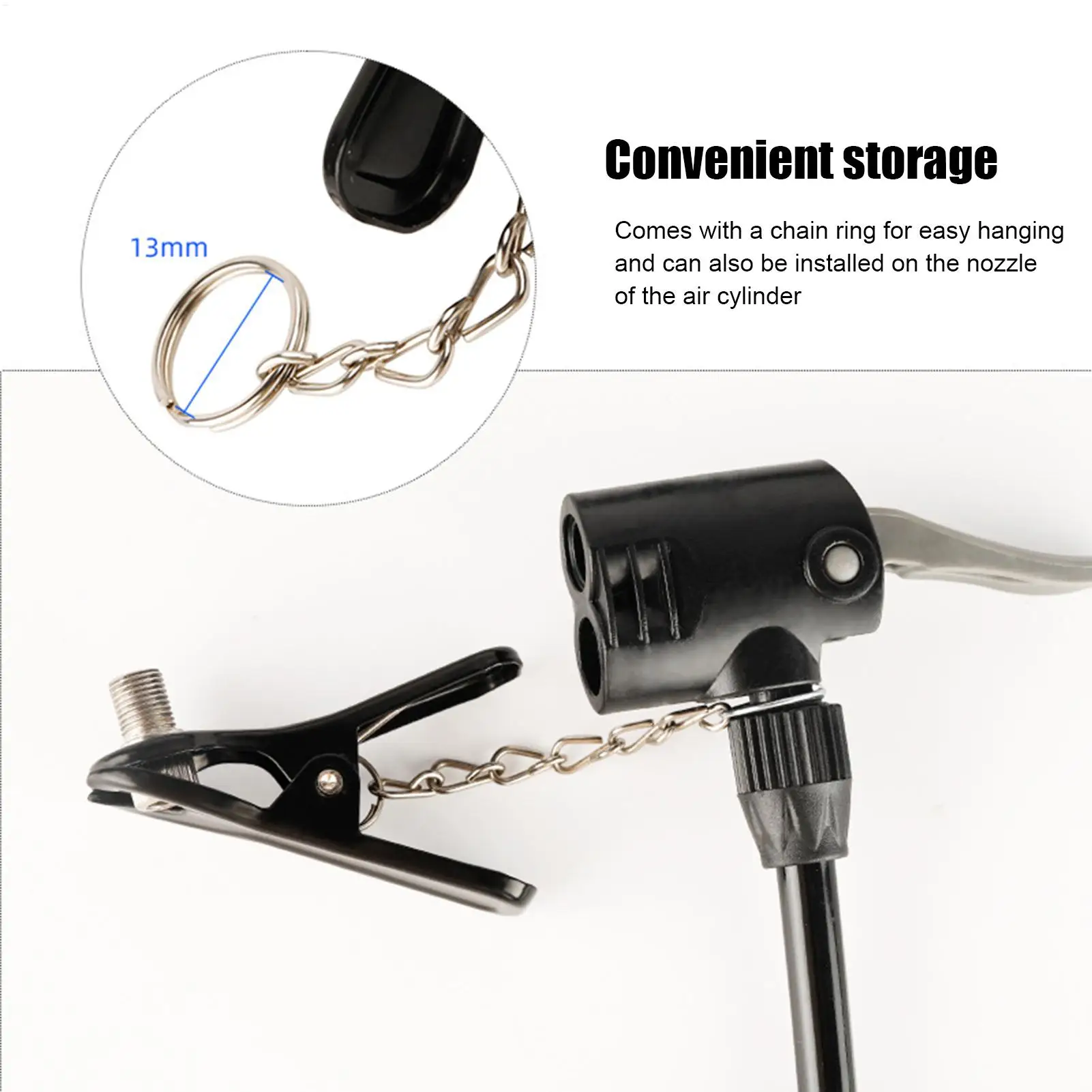 1pcs Tire Air Chuck Pneumatic Tire Chuck Bicycle Pump Clip Air Compressor Nozzle Inflatable Tires Air Fittings Pump Accessories