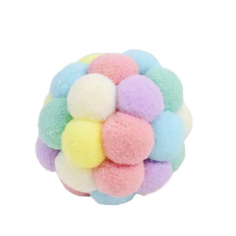 

Cat Interactive Toy Balls Mouse Cage Toys Plush Artificial Colorful Squeak Teaser Toy Pet Supplies Interactive Plush Toy S124