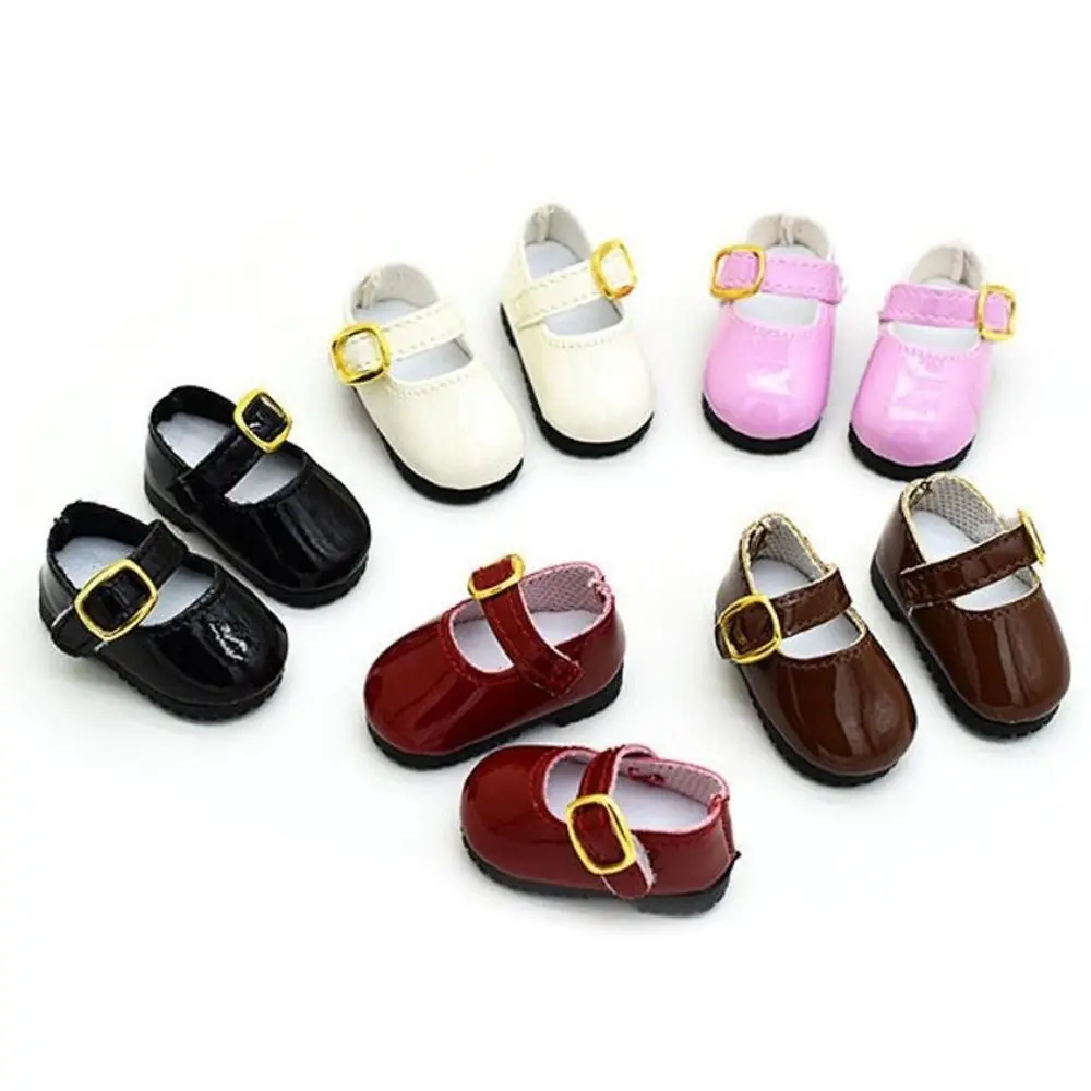 1Pair PU Leather ob11 Doll Sandals Round Toe 2.7*1.3cm 12 BJD Doll PU Shoes Cute Mini OB11 Princess Shoes ob11 Doll