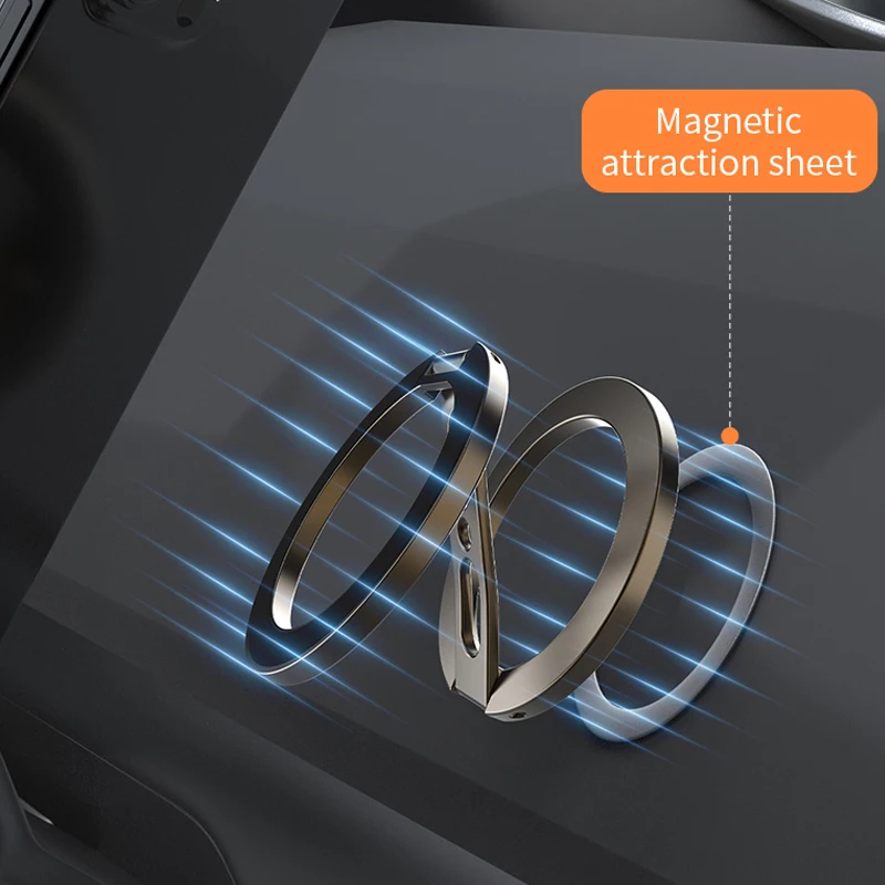 Magnetic Dual-Sided Phone Stand with Finger Ring Holder