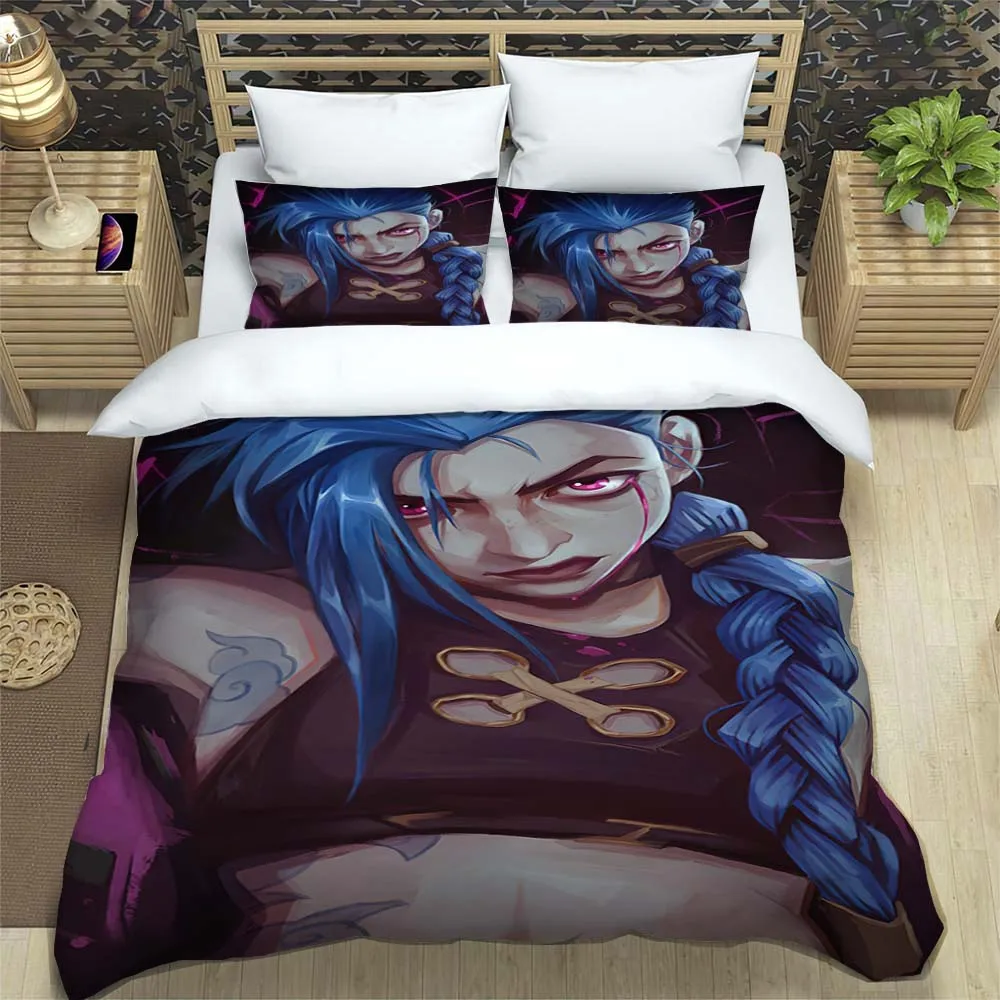 

Cartoon anime bedding customizable Comfortable and soft comforter bedding sets Three piece set of student bedding