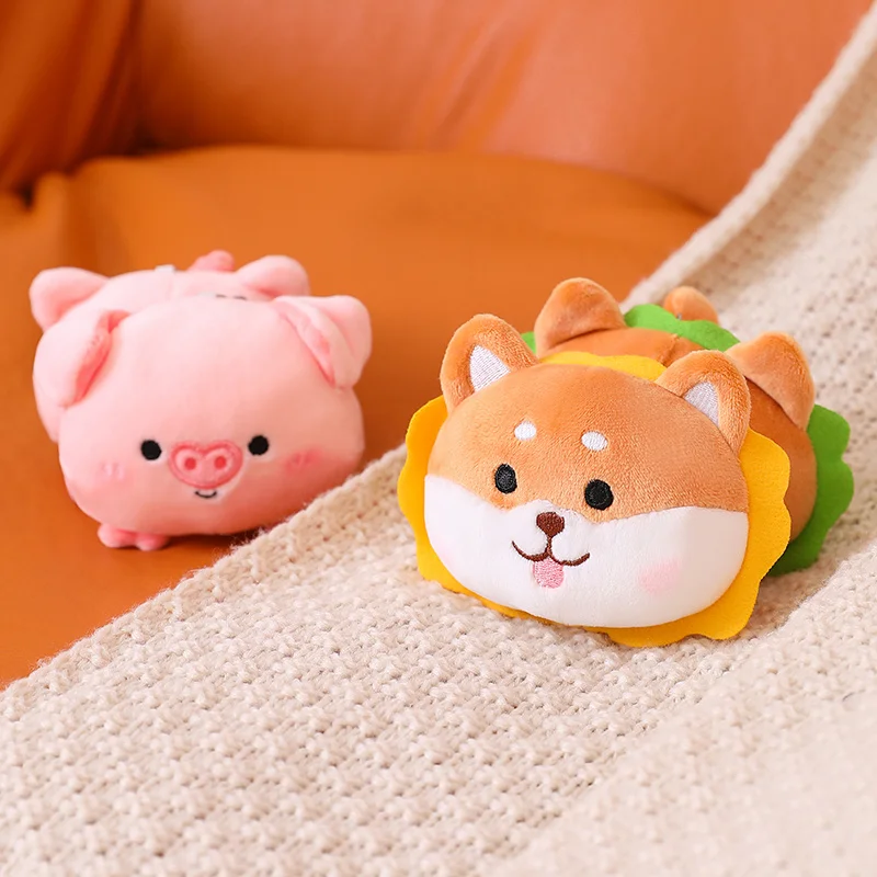 10cm Cute Two-Sided Shiba Inu Plush Keychain Kawaii Pig Plushies