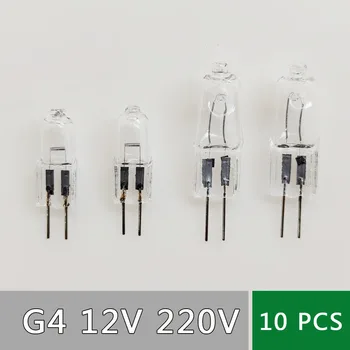 G4 할로겐 전구 라이트 글로브 로트, JC 바이 핀 LED 램프, 따뜻한 흰색 교체, 12V 20W 또는 220V 35W, 10 개