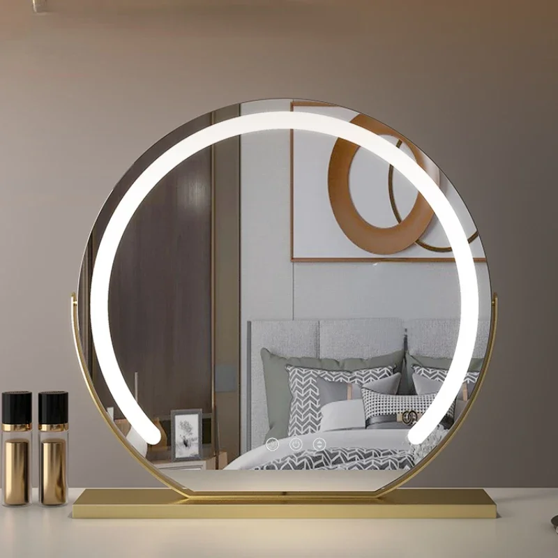 Desk Led Decorative Mirror Bedroom Makeup Standing Decorative